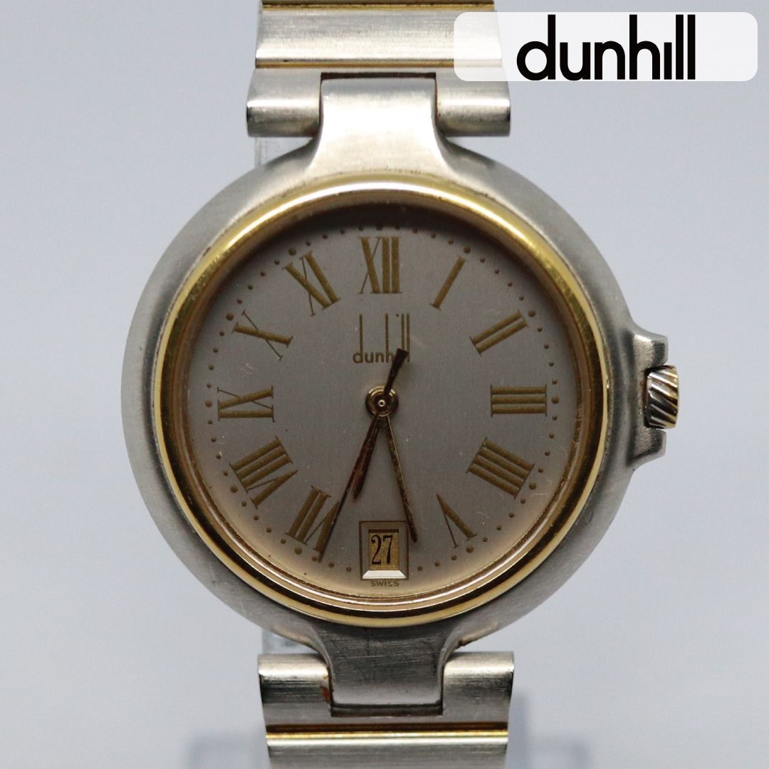 稼働品】Dunhill ダンヒル ミレニアム クオーツ ゴールド シルバー ...