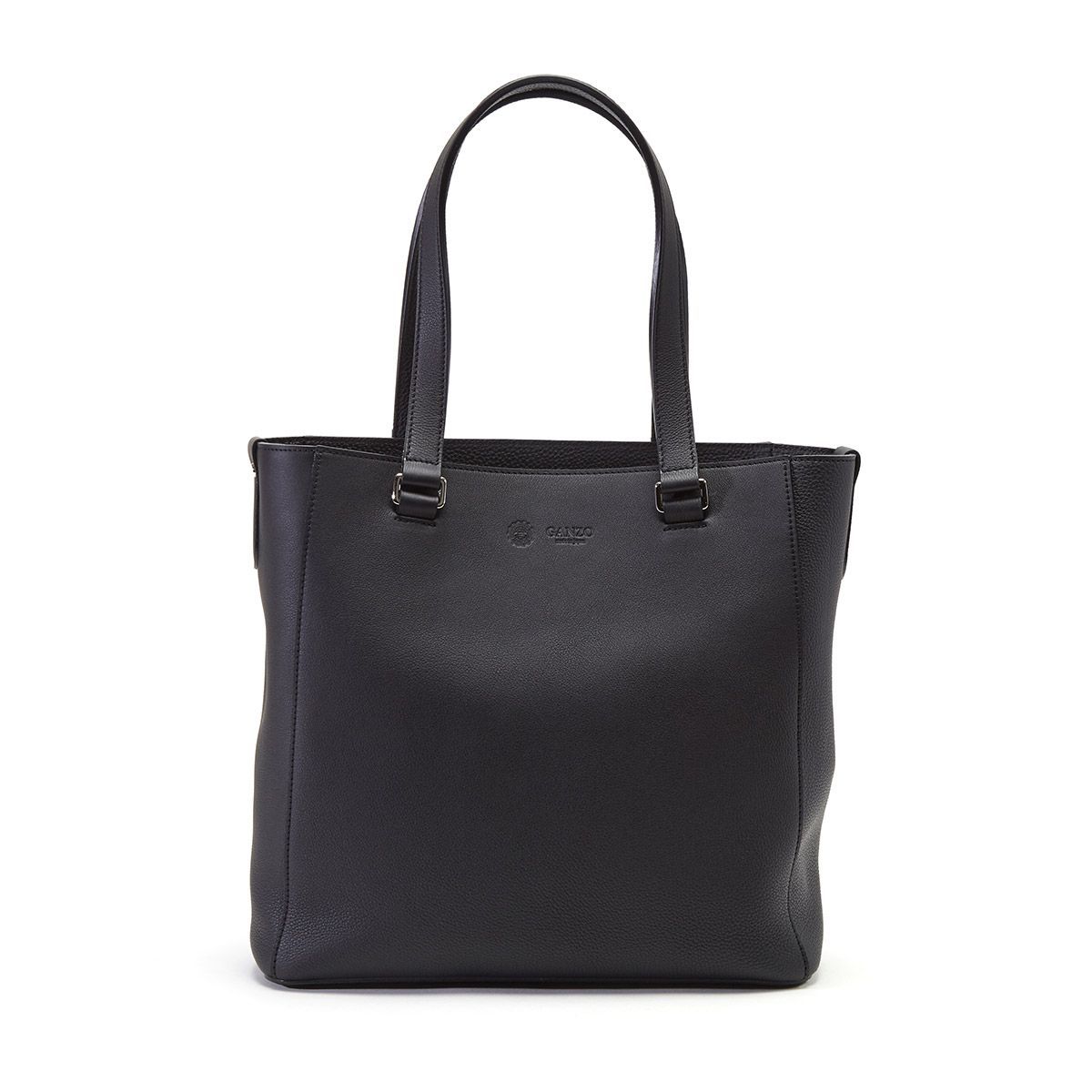 ガンゾ トートバッグ French calf トートバッグ縦 58989 Black