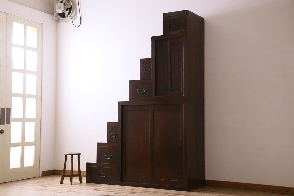 フランスアンティーク猫脚ブックシェルフ/木製本棚/飾り棚/食器棚(90