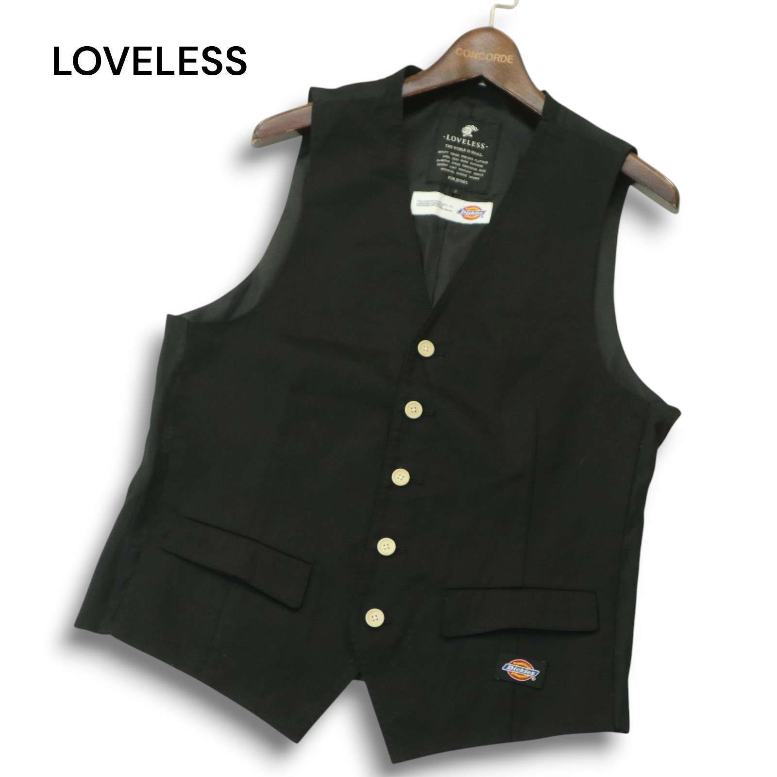 LOVELESS ラブレス×Dickiesディッキーズ コラボ テーラードジャケット (3) 美品LOVELESS × Dickies ラブレス ディッキーズ 通年☆ 切替 ベスト