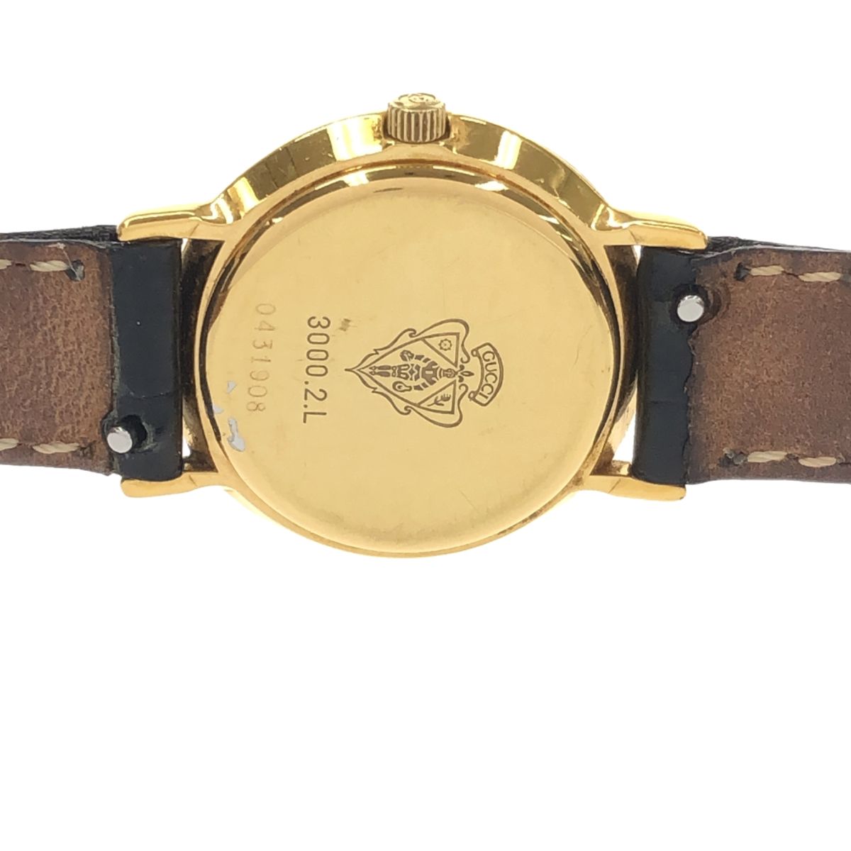 腕時計 稼働 GUCCI グッチ 3000.2.L クォーツ レディース ゴールド 