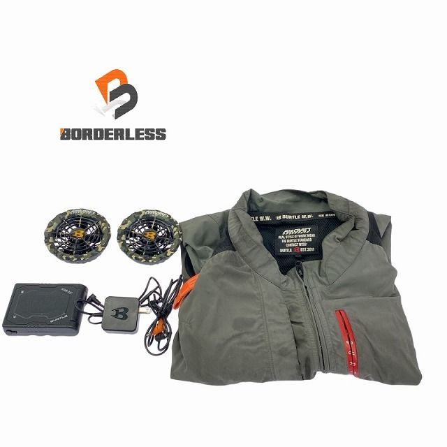 BURTLE バートル 22V エアークラフト バッテリー AC08-22V ファン AC08-1|2 ベストXXLサイズ AC2004 ACアダプタ付 108069