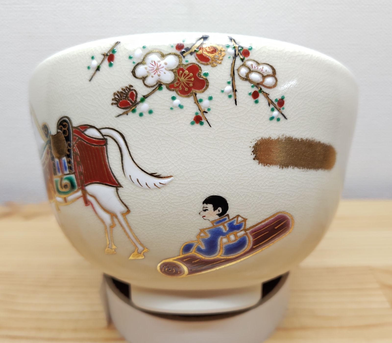 送料込【逢絢亭・新品】茶道具 令和８年干支茶碗 京焼 御本 森に親子馬 山岡善高 送料込【逢絢亭・新品】茶道具 令和8年干支茶碗 京焼 御本 森に