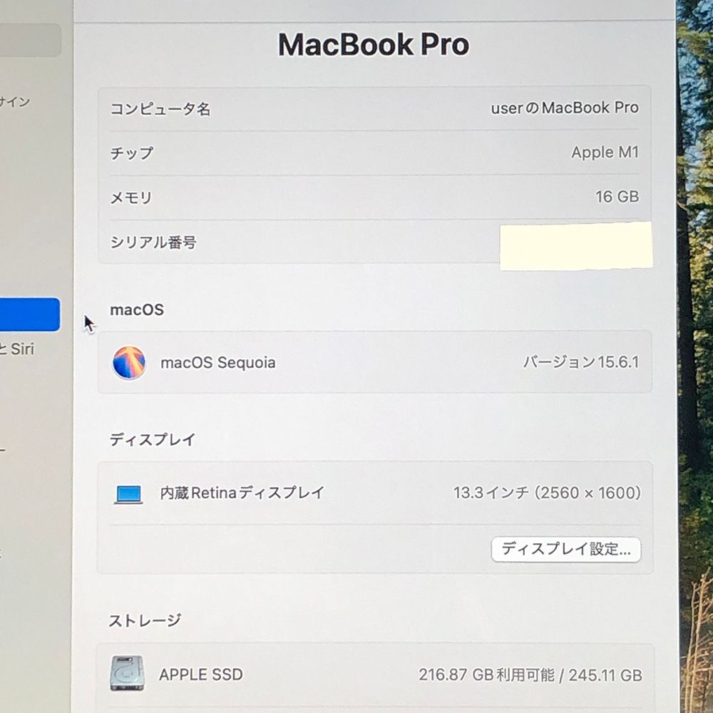 本体のみ Apple MacBook Pro 13インチ M1 2020 M1チップ メモリ16GB SSD256GB A2338 EMC3578 MB-251528 352119