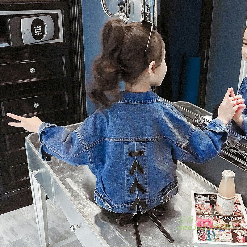 子供服 防寒 デニムジャケット キッズ 韓国ファッション デニムコート 150 ジュニア 秋 キッズ服 長袖 春 ポケット付き ジャンパー おしゃれ アウター nee3w519509