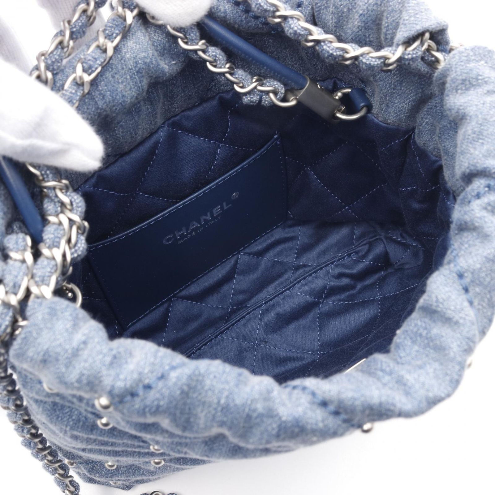 シャネル CHANEL ショルダーバッグ CHANEL 22 ミニ デニムブルー