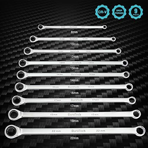 DURATECH メガネレンチセット 板ラチェットレンチ ロングタイプ ミリサイ