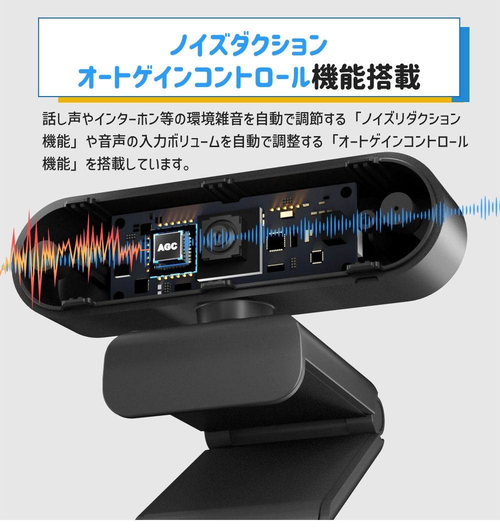 【フォロー割あり★春セール|正規販売店|2年保証】 EMEET 2K Webカメラ C9602K 400万画素 30fps マイク内蔵 5層ガラスレンズ 広角 ノイズダクション ウェブカメラ 小型 Skype ZOOM Teams テレワーク イミート