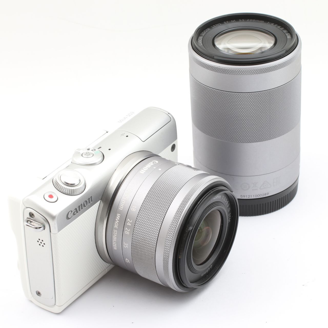 Canon EOS M100 ホワイト ダブルズームキット Amazon | Canon ミラーレス一眼カメラ EOS Kiss M2 ダブルズーム