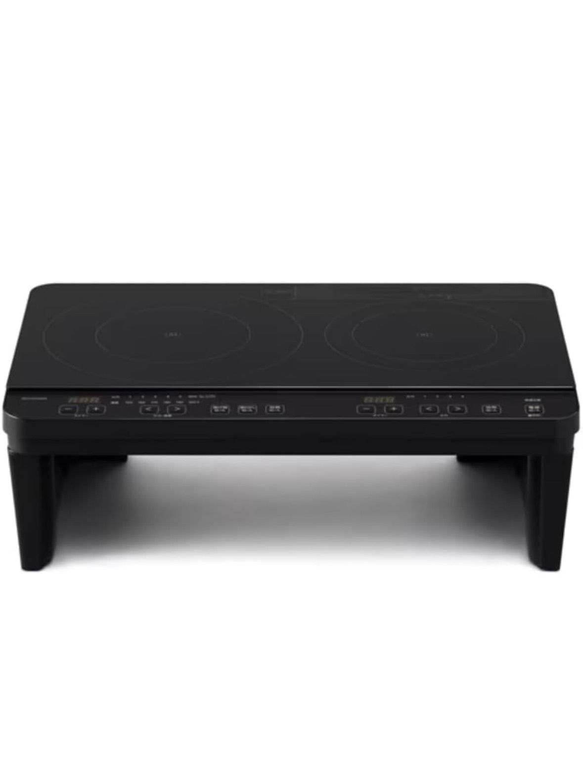 ♥箱入り アイリスオーヤマ IHK-W13S IRIS OHYAMA 2口IHコンロスタンド付き ブラック 現状品