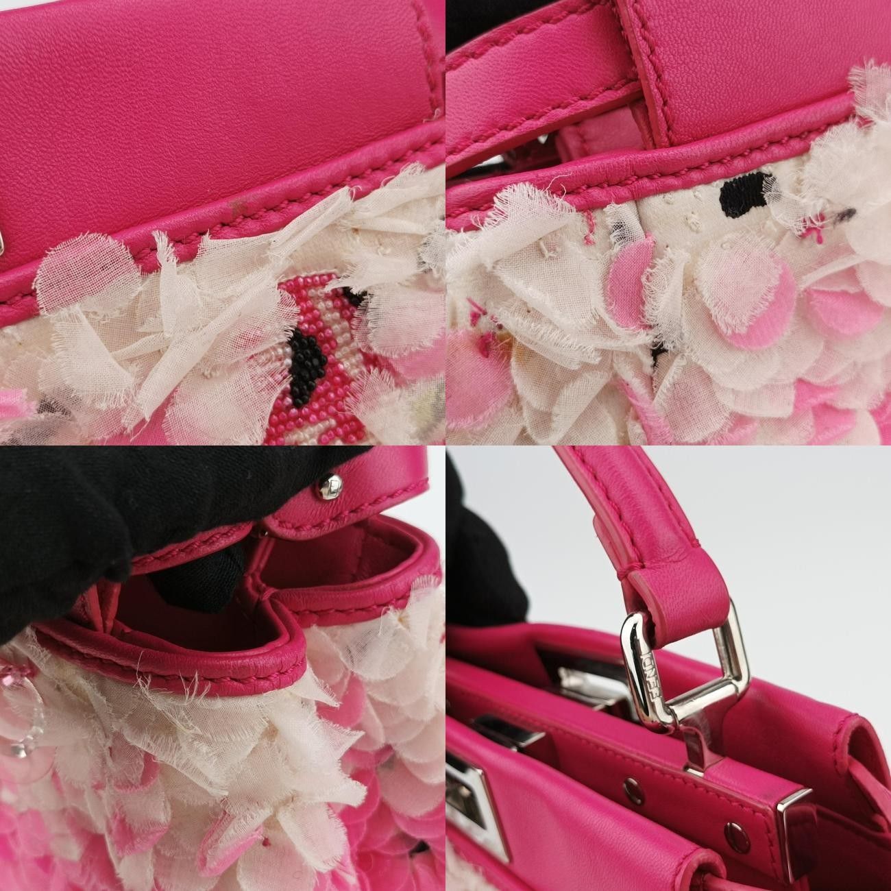 ミニピンク×マルチ ファブリック×ビーズ8BN2448BN244.2XQ.158.8007