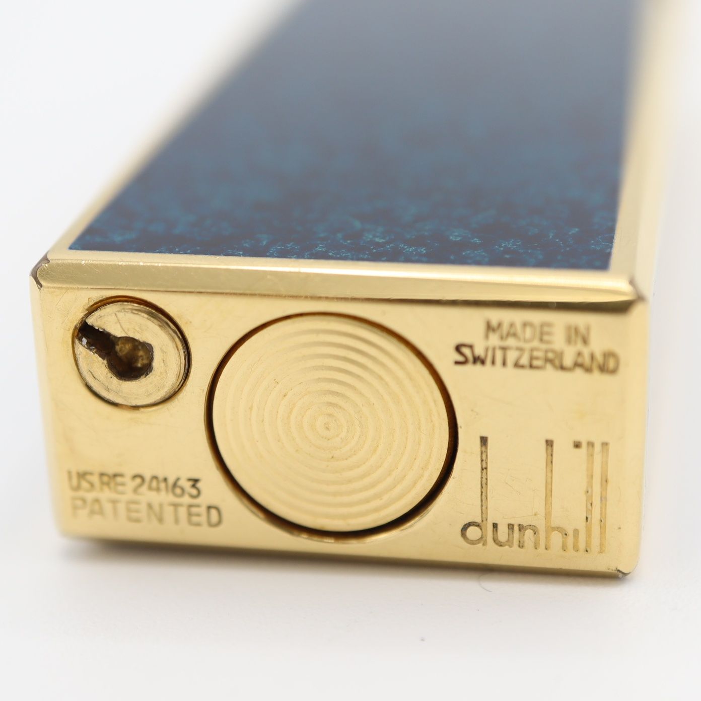 dunhill ダンヒル ガスライター US.RE24163 ラピス柄 ラピス ブルー 