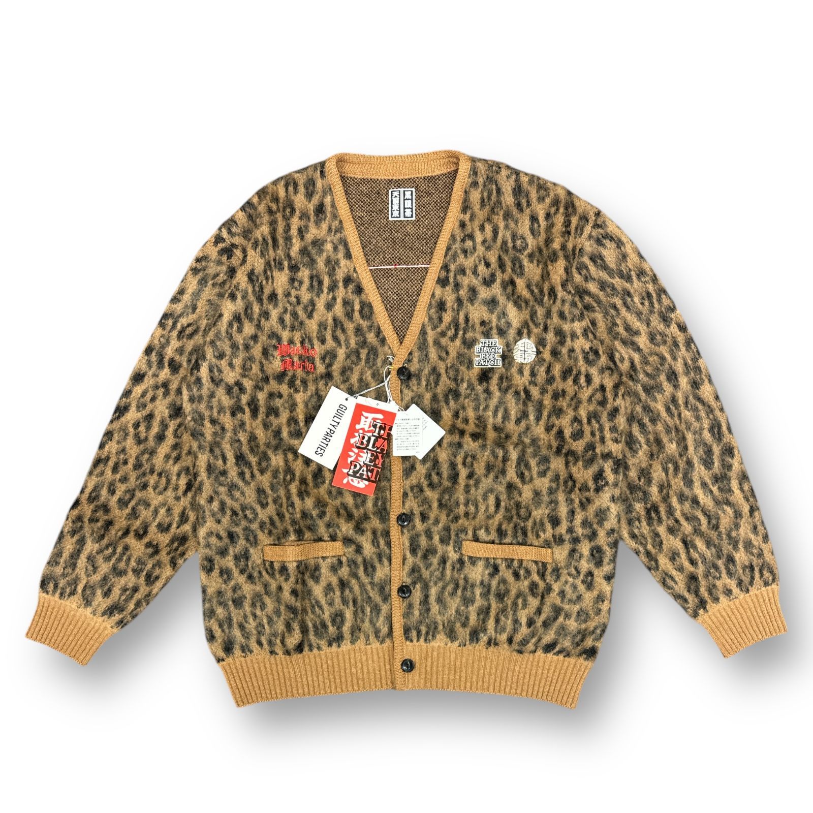 定価61600円 新品 WACKO MARIA × BlackEyePatch 22AW LEOPARD MOHAIR CARDIGAN レオパード  モヘア カーディガン ワコマリア ブラックアイパッチ BEP-WM-KN02 ブラウン L 76548A3 - メルカリ