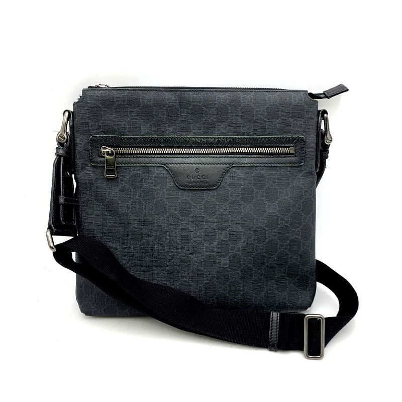 品 GUCCI グッチ GG SUPREME MESSENGER BAG 322279 GGスプリーム メッセンジャーバッグ カバン 鞄 ダークグレー メンズ|レディース 180-250425-as-17-izu