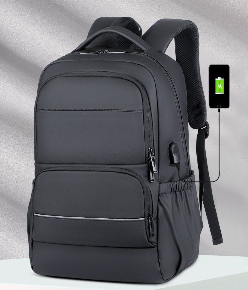 ビジネスリュック USBポート 大容量 仕切り サイドポケット ポケットが多い  キャリーオン カジュアル 通勤