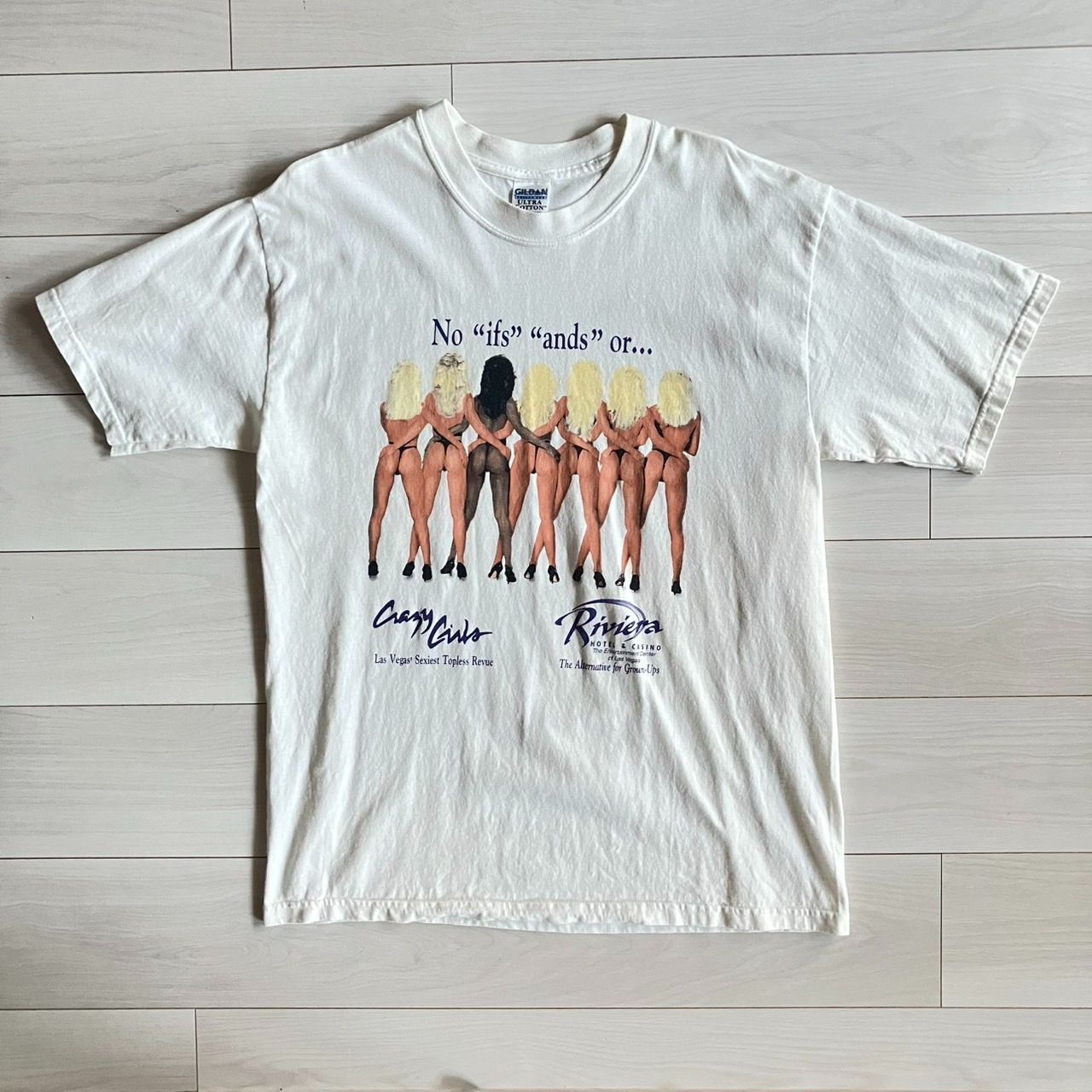 Crazy Girls Hotel RIVIERA Tシャツ ホワイト Lサイズ GILDAN - メルカリ