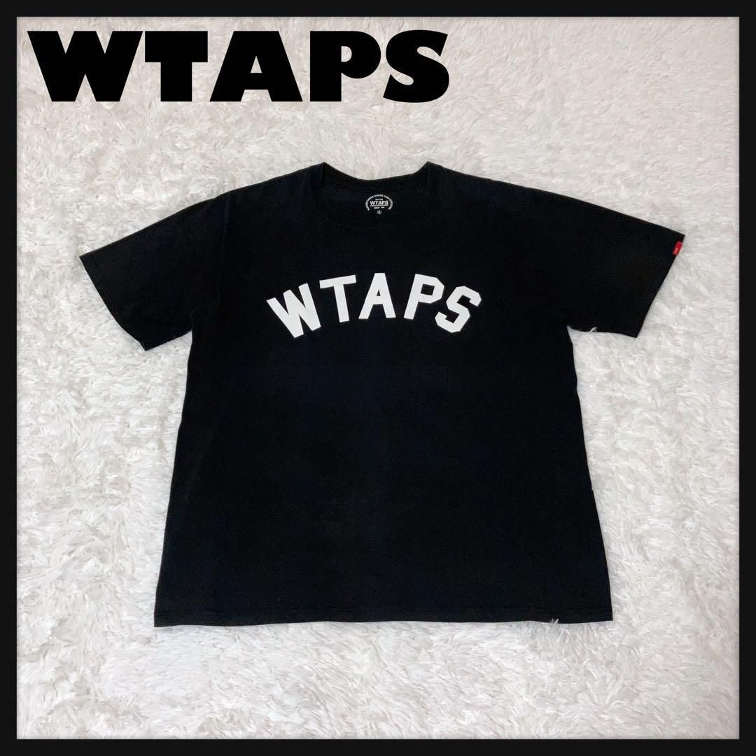 WTAPS ダブルタップス Tシャツ ビッグロゴ プリント サイズ4 黒
