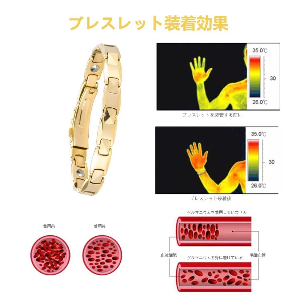 金属アレルギー対応 静電気防止ヘルスケアブレスレット