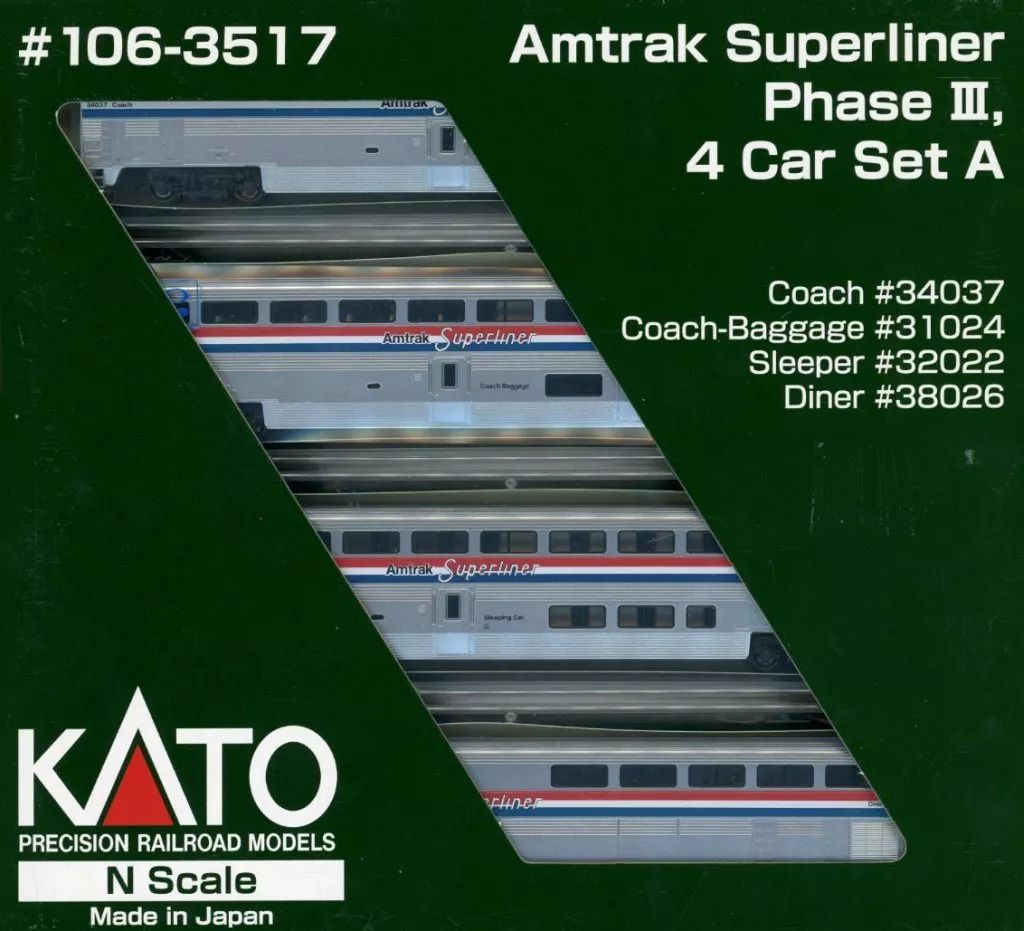 鉄道模型 1|160 Amtrak Superliner Phase III 4 Car Set A 増結A 4両セット 106-3517