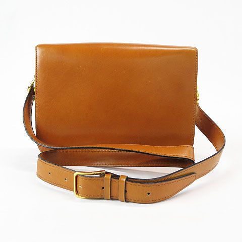 Celine セリーヌ ショルダーバッグ 馬車金具 レザー ブラウン系