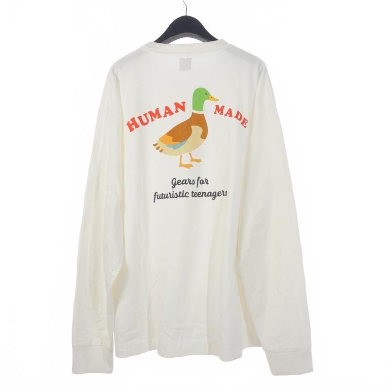 Human Made 長袖カットソー ホワイト Human Made ハート型ロゴ 長袖カットソー ロンT - メルカリ