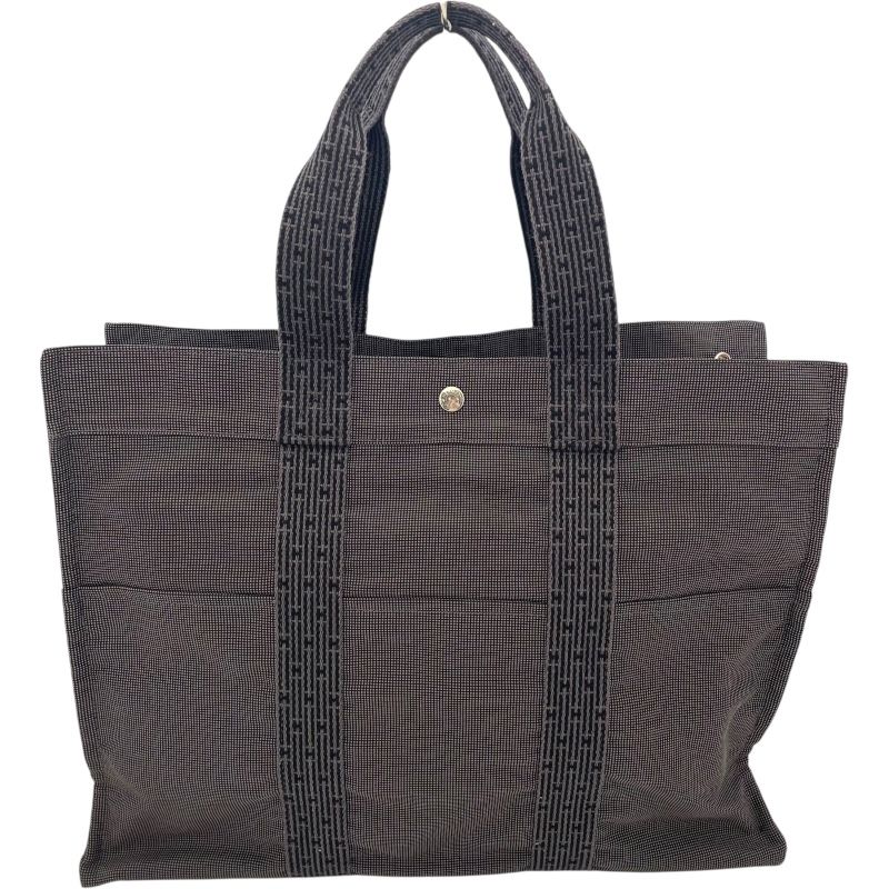 エルメス HERMES エールライントートGM グレー トワル メンズ トートバッグ