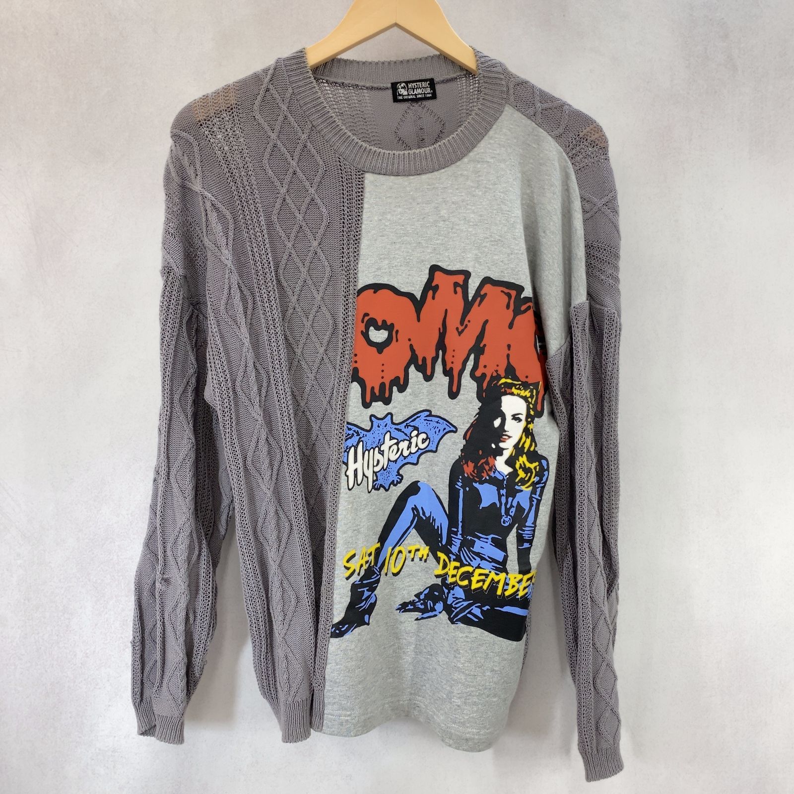 ヒステリックグラマー(薄手スウェット) HYSTERIC GLAMOUR ヒステリックグラマー スウェット 薄手 フリー