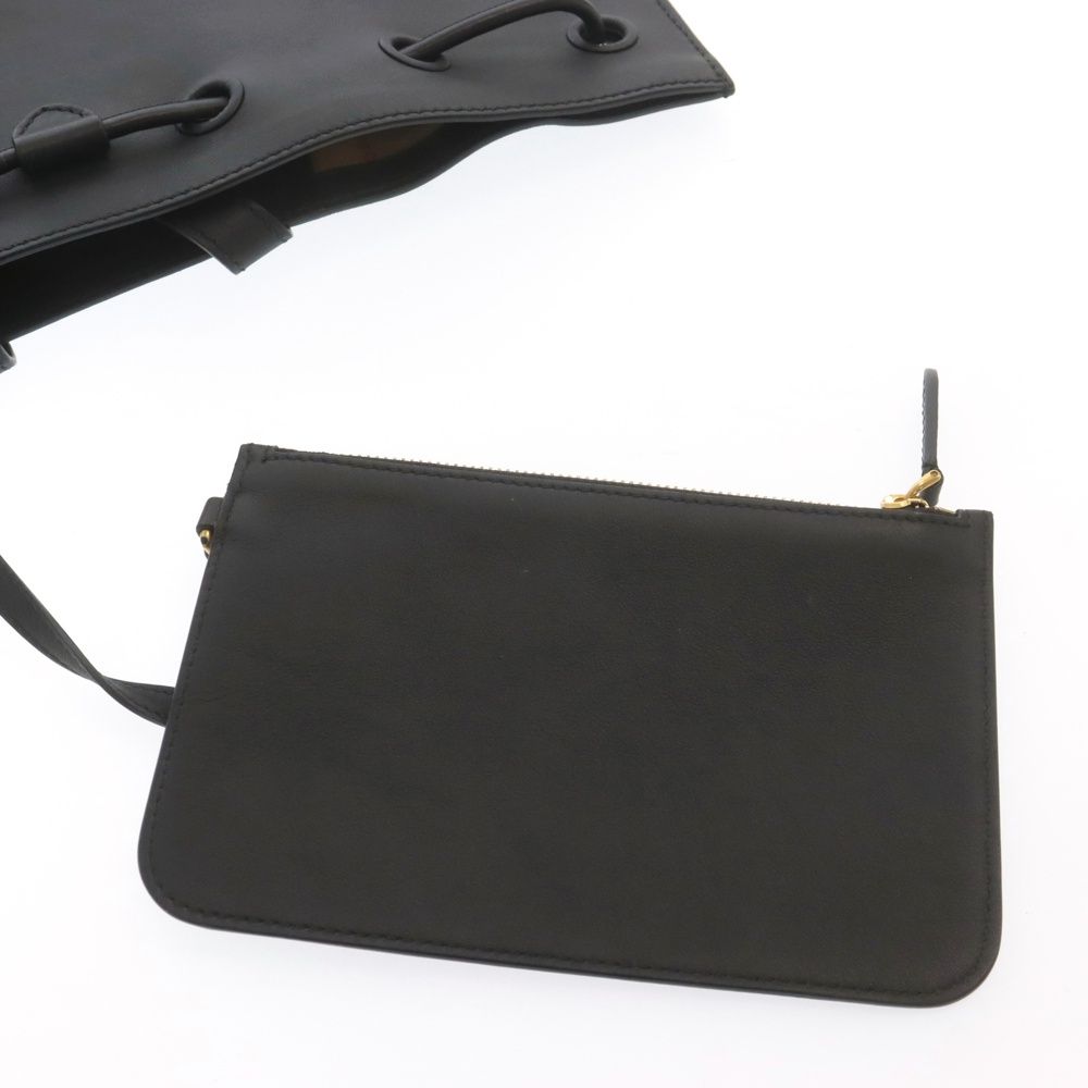BURBERRY (バーバリー) Graffiti Print Bonded Leather Drawcord 