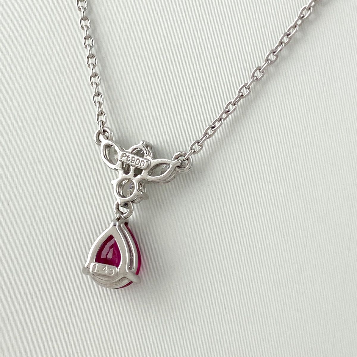 タサキ TASAKI ルビー デザインネックレス プラチナ ペンダント 
