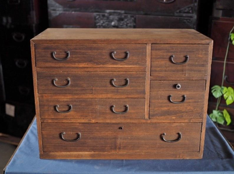 総桐造アンティーク小箪笥 大正～昭和初期 古録展 送料無料 品番H1716