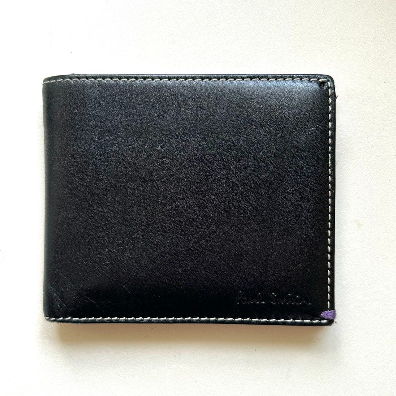 【美品】Paul Smith ポールスミス 2つ折り財布 ブラック コンパクト 二つ折り ポール スミス ミニ財布 Paul Smith ポール・スミスの財布 二