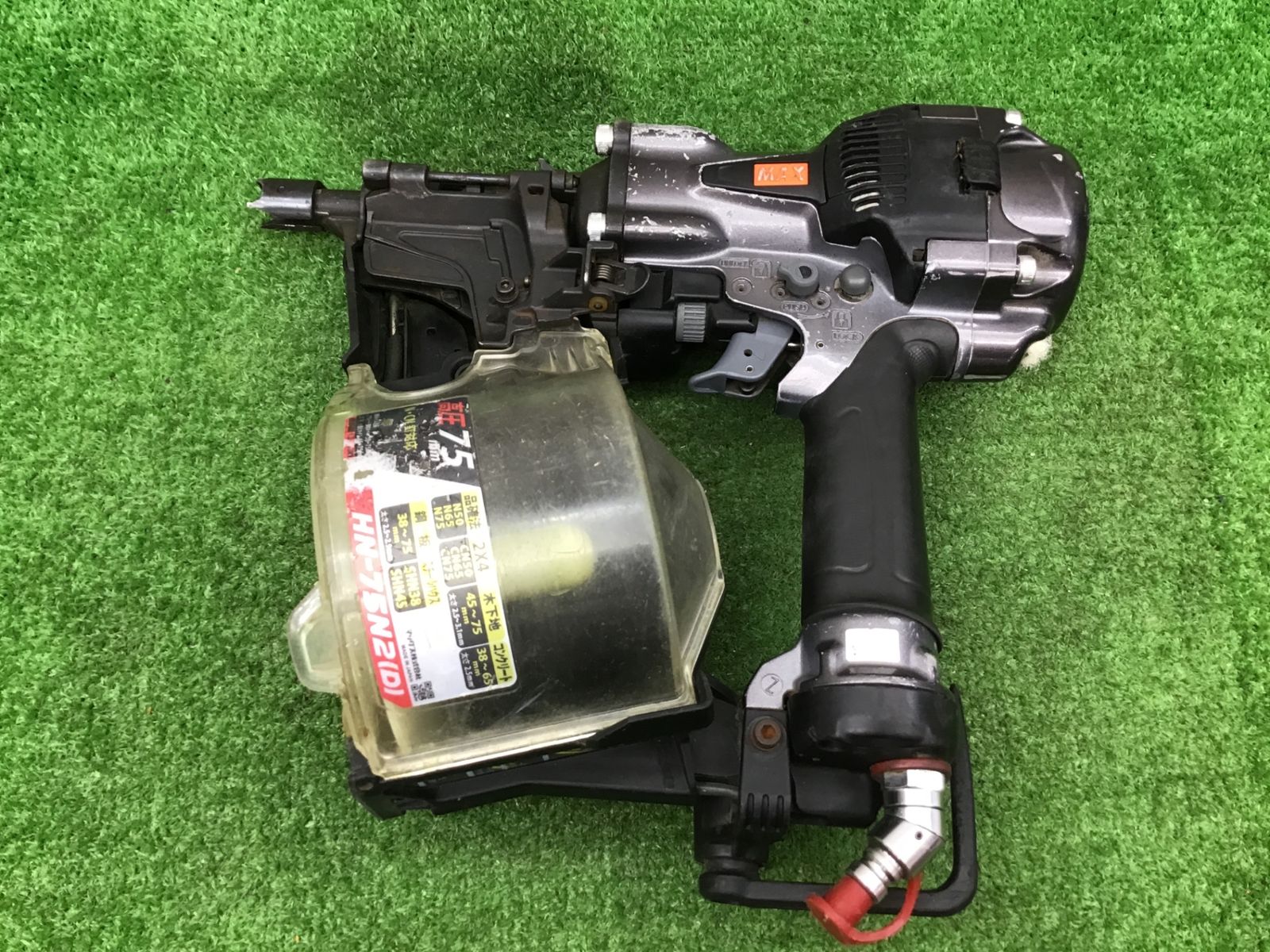動作品 △マックス MAX 高圧エア釘打ち機 HN-75N2 D △アクトツール富山店△C