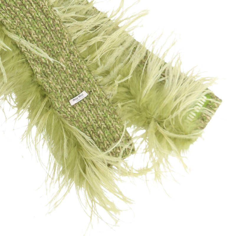 フェザーディテールカシミヤニットスカーフ