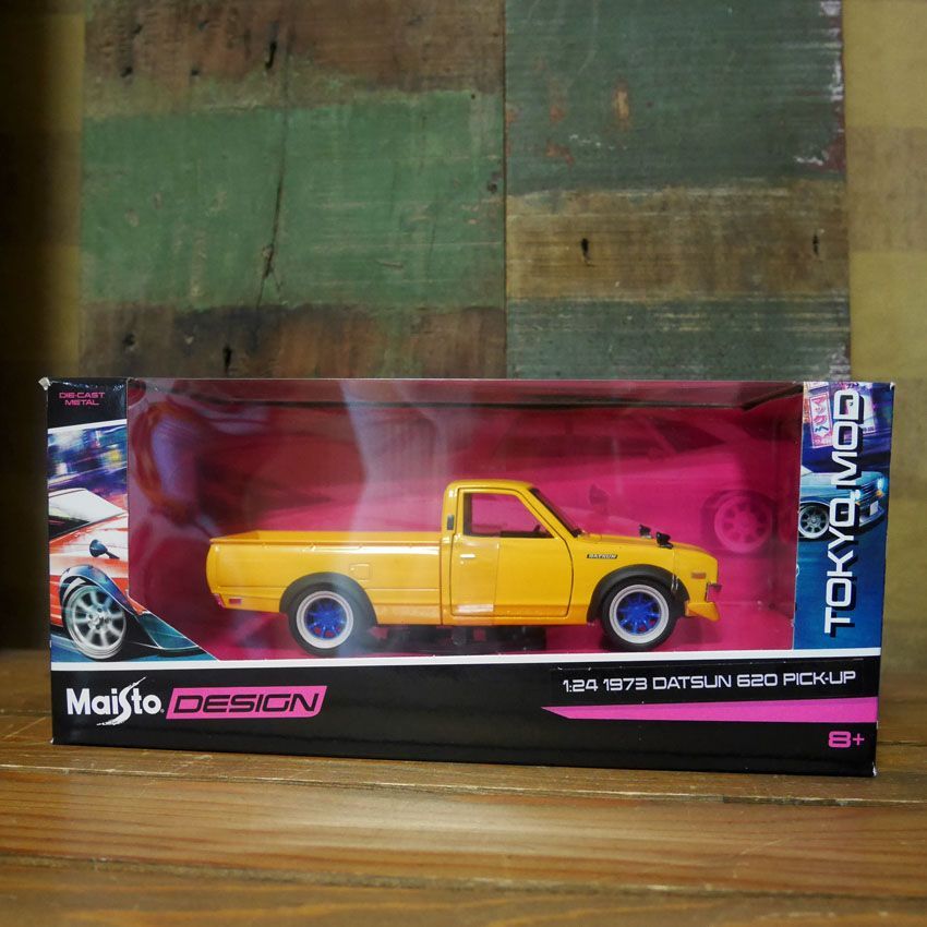 ダットサン ピックアップ トラック Maisto 1/24 レトロミニカー TOKYO MOD 1973 Datsun 620 Pick up  Yellow - メルカリ