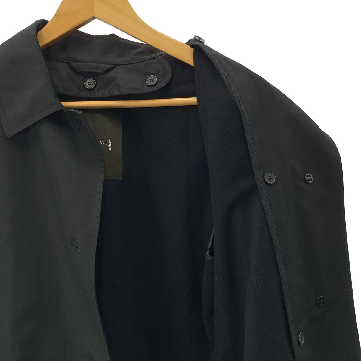 MACKINTOSH LONDON マッキントッシュロンドン ハイブリッド ギャバジン ステン コート 38 ブラック レディース SIROKUMA-CORPORATION_COM