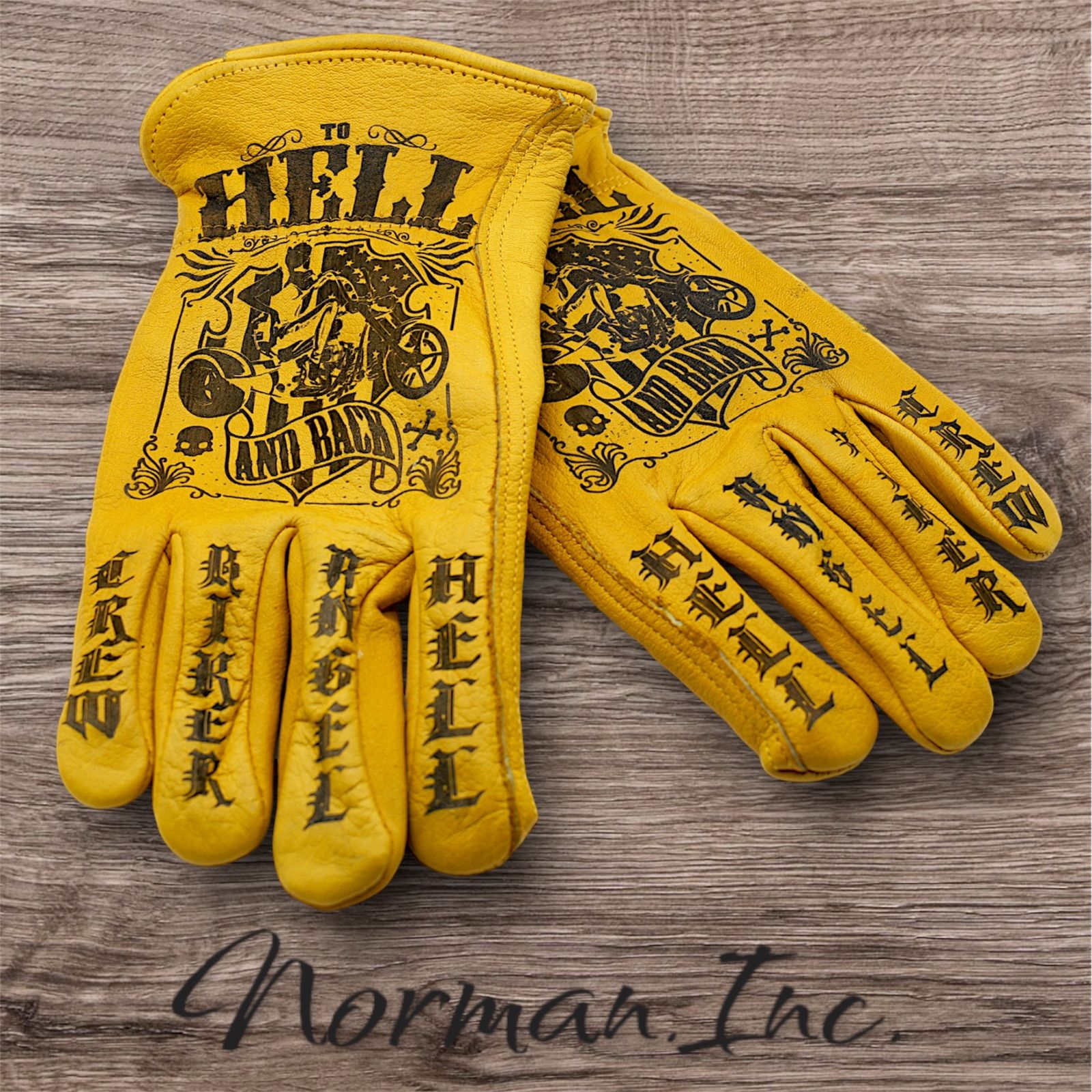 牛革　レザーグローブ　アメリカン　バイク　ハーレー　カスタム　タトゥー　手袋 Amazon | 牛革 レザーグローブ アメリカン バイク ハーレー