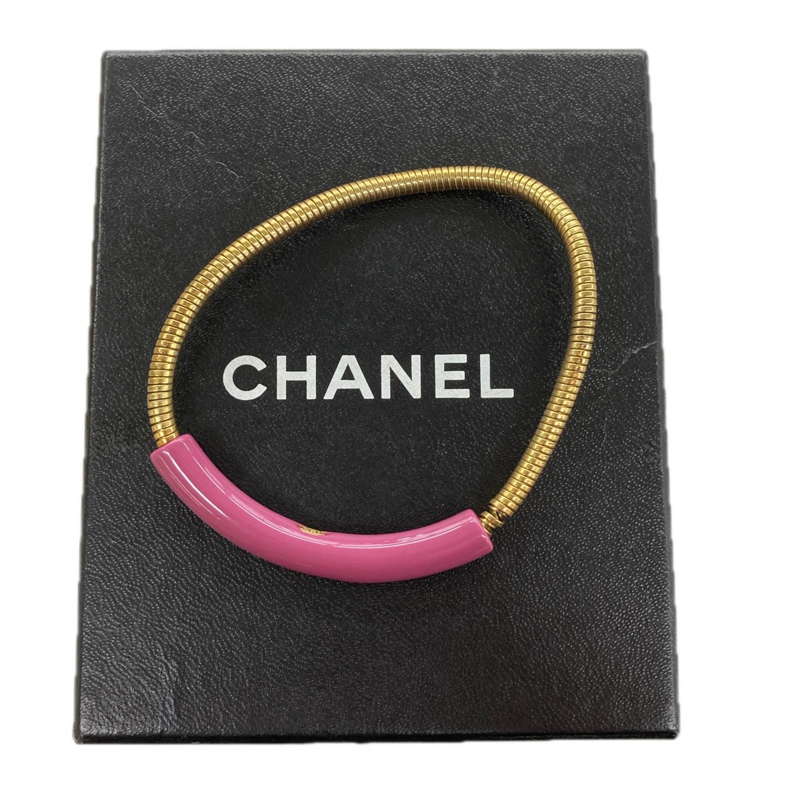 186000 CHANEL シャネル ブレスレット バングル パープル ゴールド ユニセックス