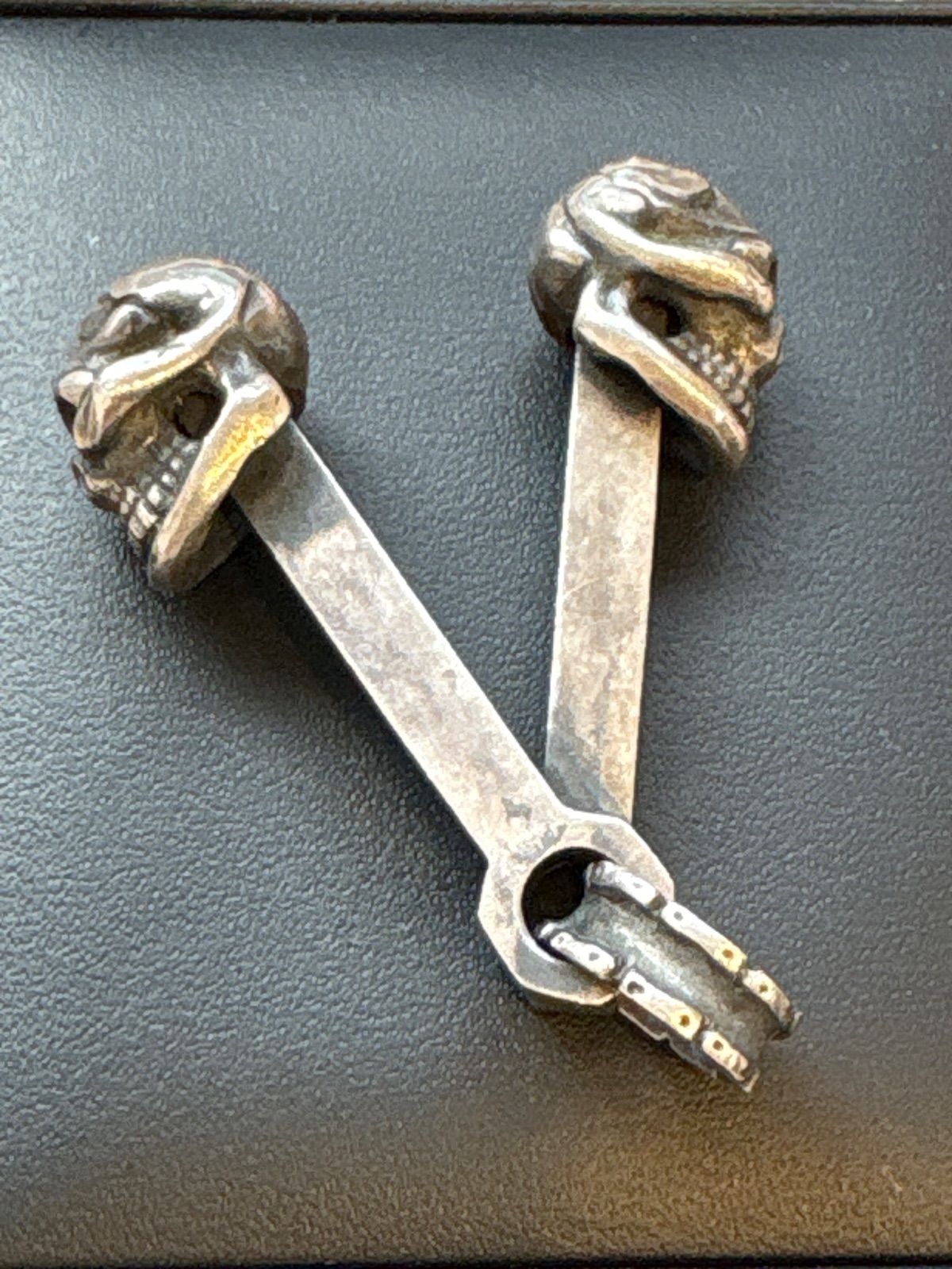 STOP LIGHT/ストップライト 2 Skull Bangle/2スカル ゴールドメタル バングル /000 STOPLIGHT ストップライト 2 Skull Piston Top 2スカル ピストン