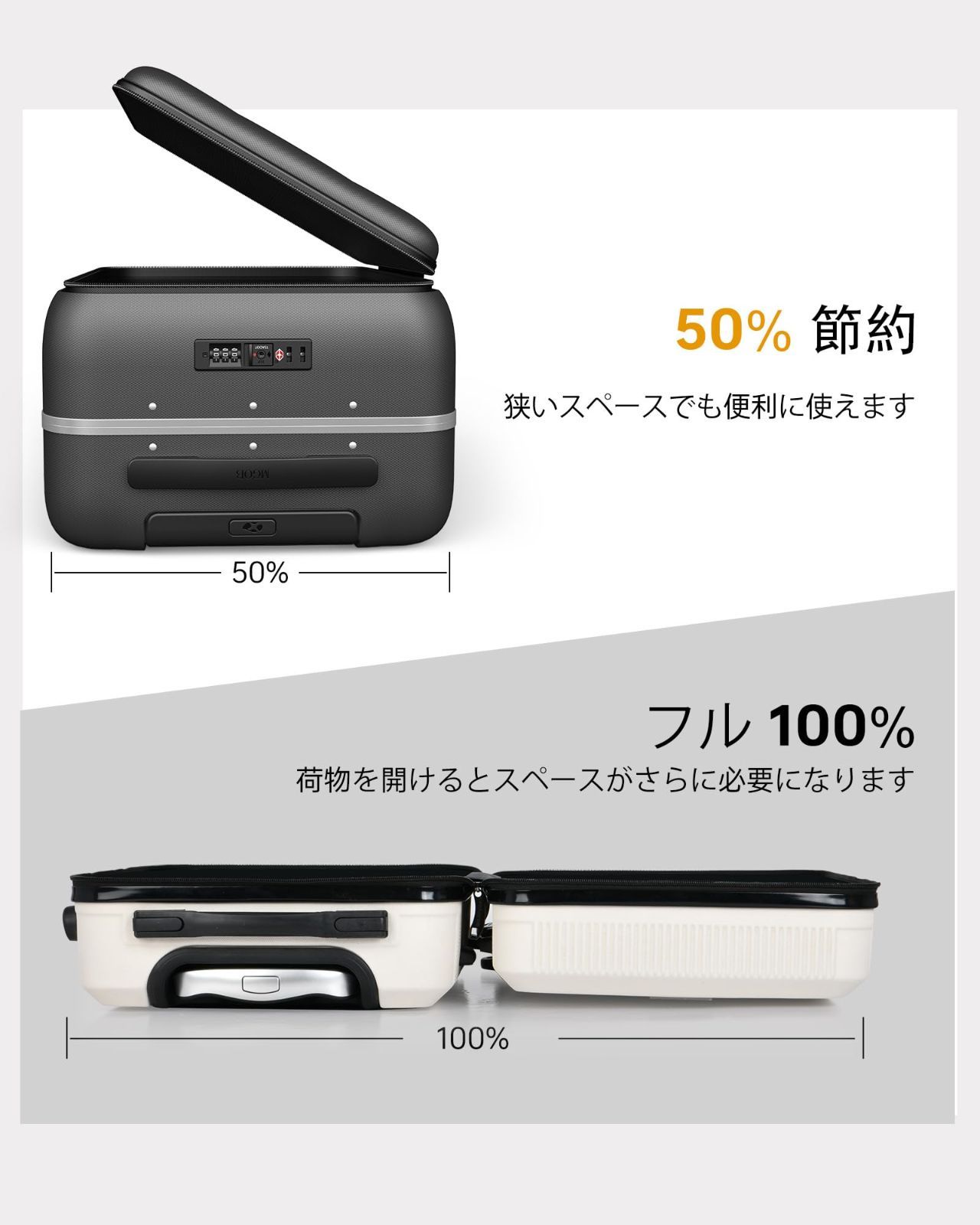 片面開き ピュアPC材質 トップオープニング トップオープニング キャリーケース アルミフレーム ダブルキャスター 大容量 360度回転 TSAロック搭載 静音 ビジネス 耐衝撃 出張 超軽量 ブラック キャリーバッグ 20サイズ 機内持ち込み 3泊4日 ア