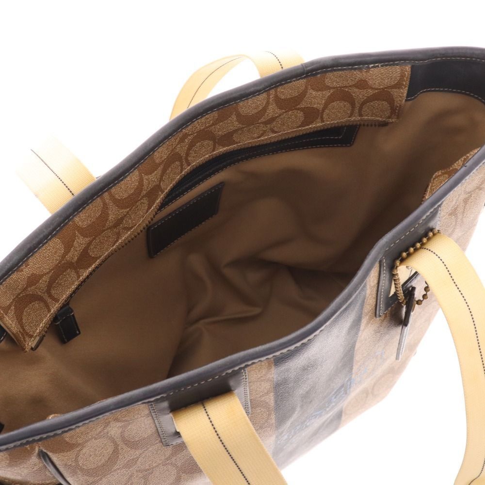 □ COACH コーチ トートバッグ F70074 シグネチャー PVC×レザー