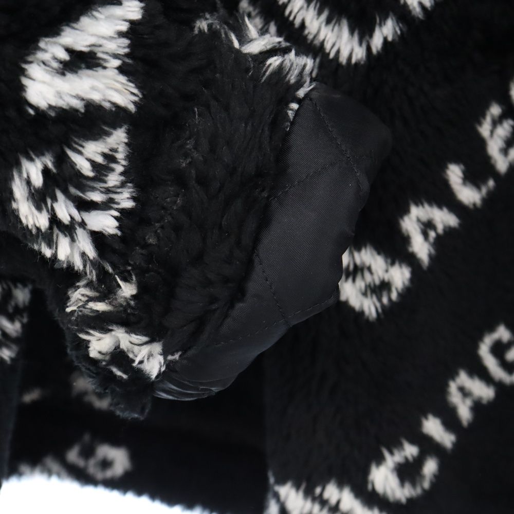 BALENCIAGA (バレンシアガ) 19AW フラフィー ロゴ ボアフリース ジップ