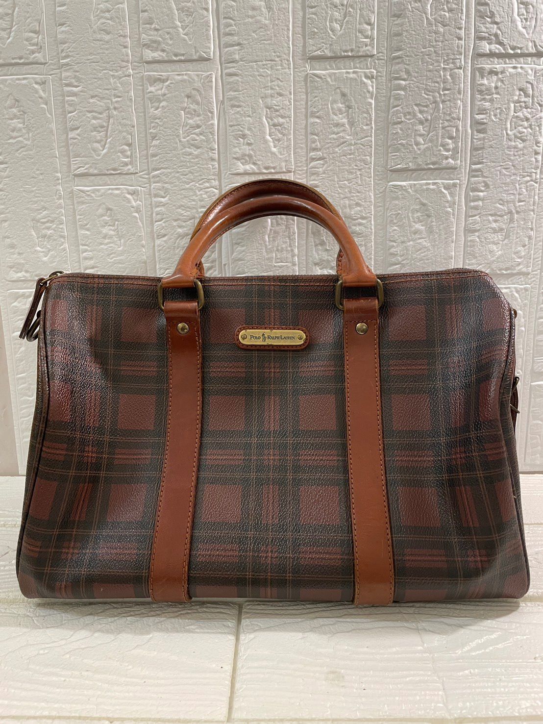 ポロ ラルフローレン 2way ブラックウォッチ ボストンバッグ チェック