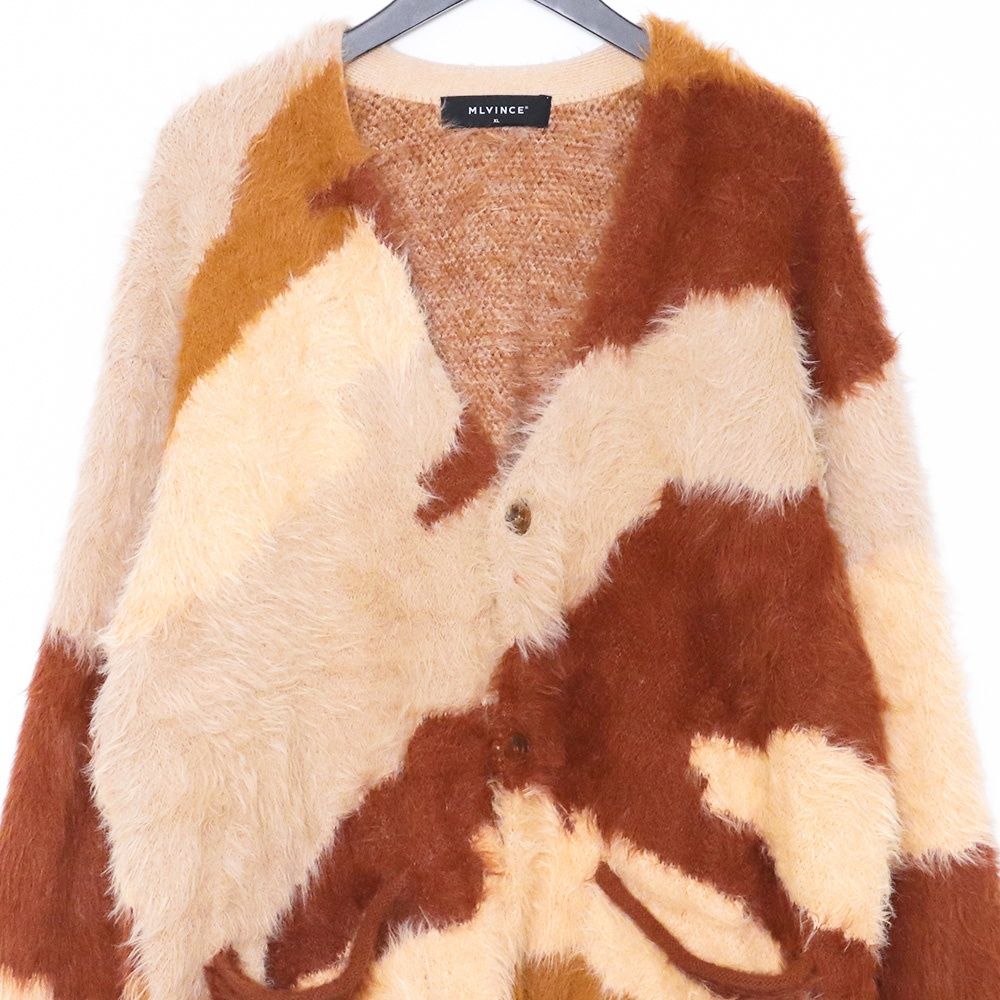 MLVINCE SHAGGY CARDIGAN DESERT CAMO XLサイズ ブラウン - メルカリ