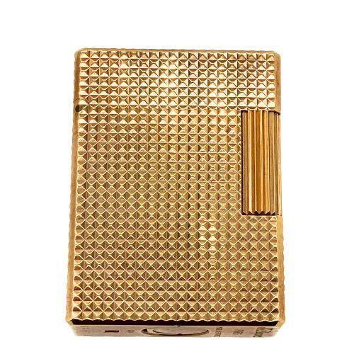 Dupont デュポン ライター メタル ダイヤモンドヘッド ゴールド