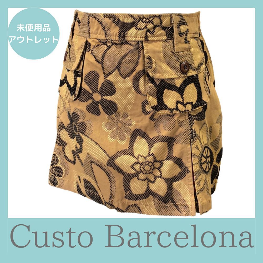 日本直送Custo Barcelona クストバルセロナ ミニスカート 花柄 40サイズ スカート