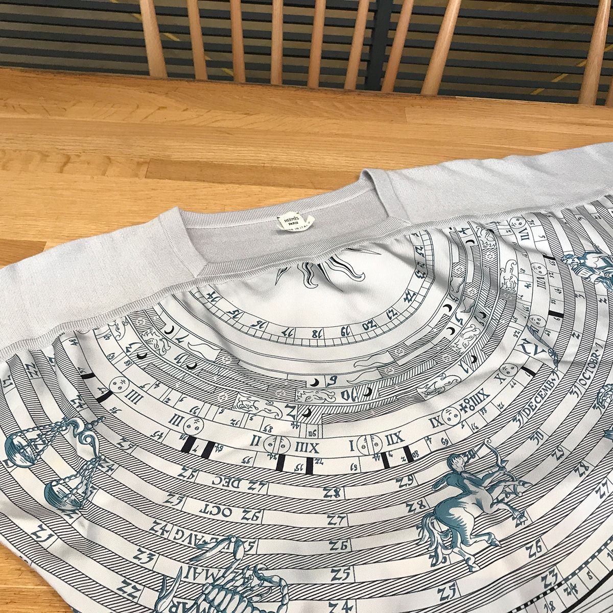 新品同様 エルメス 占星術 ホロスコープ カシミヤ シルク ワンピース 36 新品同様 エルメス 占星術 ホロスコープ カシミヤ シルク ワンピース