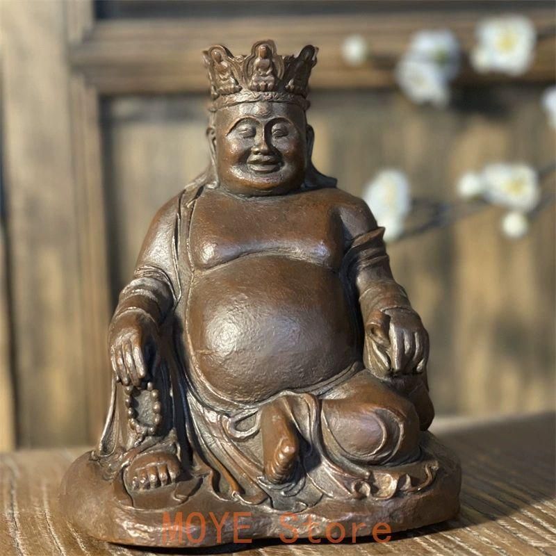 仏教美術 仏像 宝冠自在思惟菩薩像仏堂 家内 供養 銅製 彫刻 置物 開運