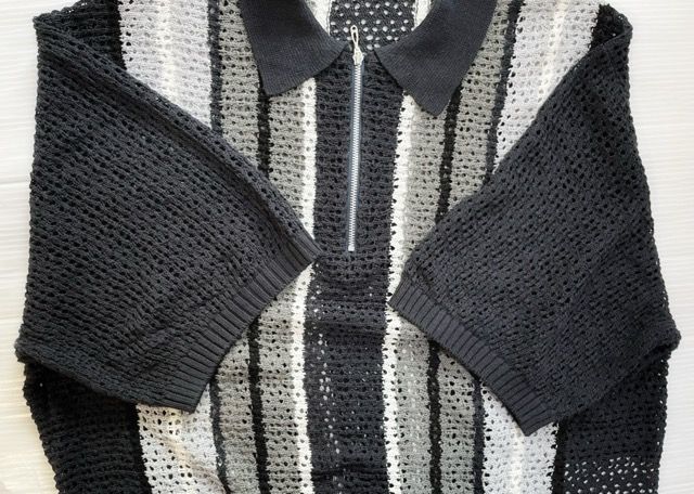 FLAGSTUFF(フラグスタフ) FS1476  STRIPE S/S H/Z SUMMER SWEATER 24SS 半袖ニット【A31502-007】 FLAGSTUFF(フラグスタフ) FS1476 STRIPE S/S H/Z SUMMER SWEATER 24SS