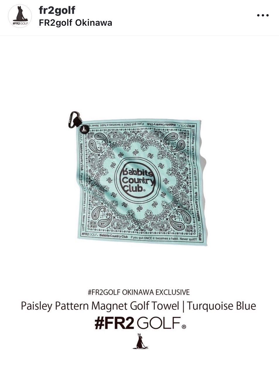 沖縄限定 FR2 GOLF Paisley ゴルフ マグネット タオル 沖縄限定】FR2 GOLF Paisley Pattern Magnet Golf Towel