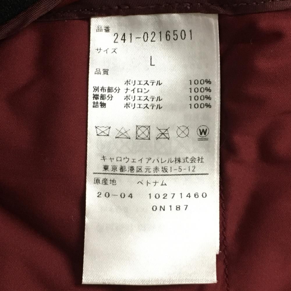 キャロウェイ 中綿ベスト レッド系×黒 ダイヤ柄地模様 襟裏フリース メンズ L ゴルフウェア Callaway LLC-HASEGAWATOSO_COM